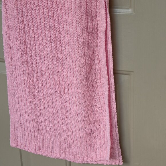 Camila Coehlo Pink Knit Midi Skirt Cleo Girly Bubblegum Sheer Open Knit Pull On - Picture 11 of 11
